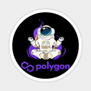 Polygon Matic coin Crypto coin Cryptocurrency Magnet